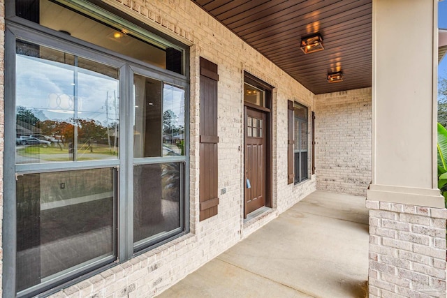 view of patio with a porch