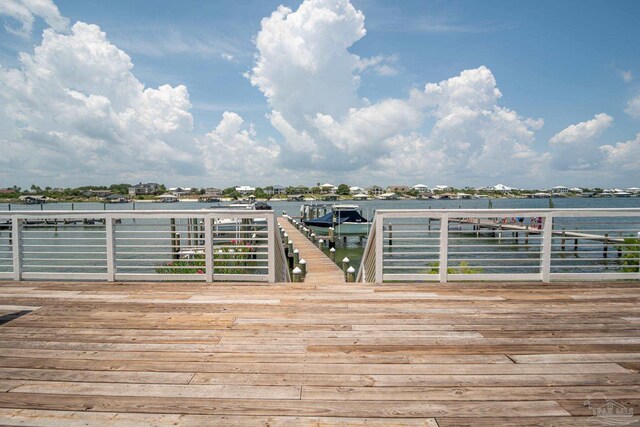 17290 Perdido Key Dr Unit A1, Pensacola, FL 32507 - deck with a boat dock and a water view