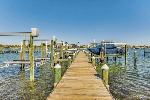 17290 Perdido Key Dr Unit A1, Pensacola, FL 32507 - view of dock featuring a water view and boat lift