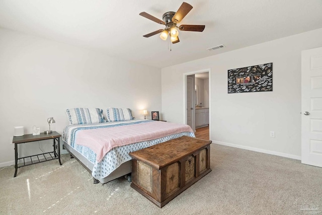 5252 Peach Dr, Pace, FL 32571 - carpeted bedroom with baseboards and ceiling fan