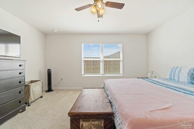 5252 Peach Dr, Pace, FL 32571 - bedroom with carpet floors, baseboards, and ceiling fan