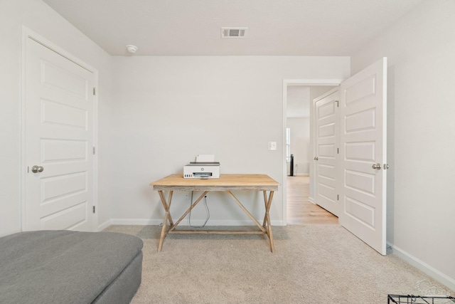5252 Peach Dr, Pace, FL 32571 - home office featuring light carpet and baseboards