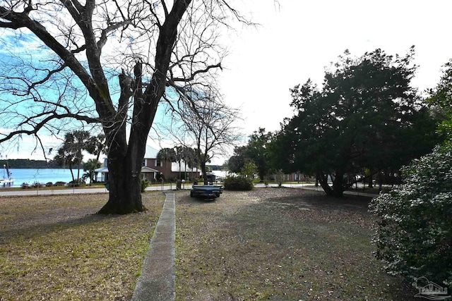 view of road featuring a water view