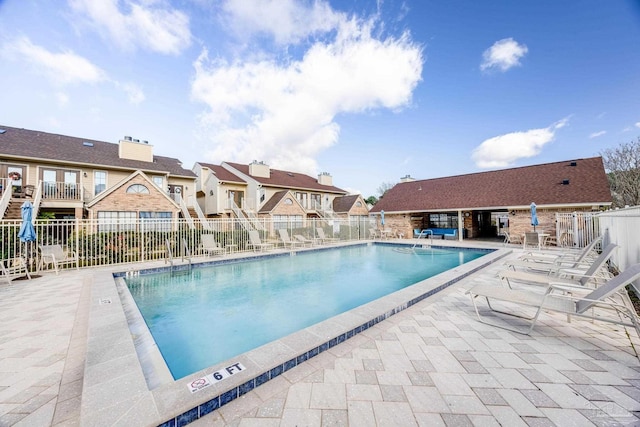 view of pool with a patio area