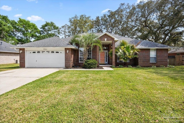 7951 Amethyst Dr, Pensacola, FL 32506 - single story home featuring an attached garage, driveway, and brick siding