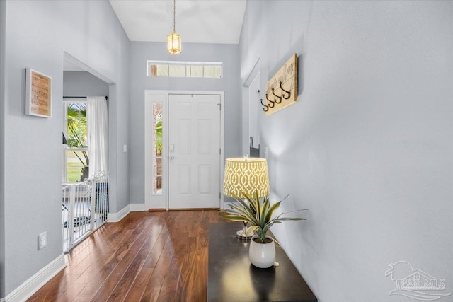 7951 Amethyst Dr, Pensacola, FL 32506 - entryway featuring baseboards and wood finished floors
