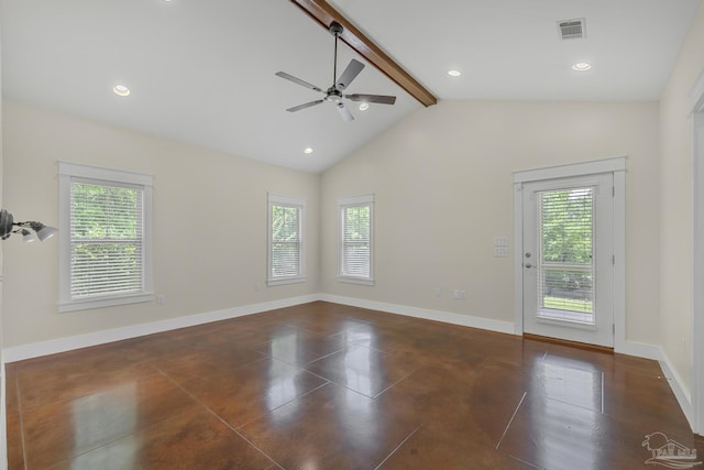 7515 Whiting Acres Ln, Milton, FL 32570 - spare room featuring plenty of natural light, ceiling fan, and recessed lighting