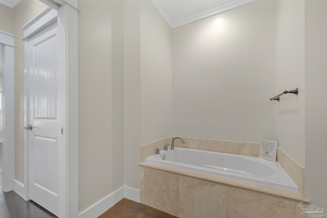 7515 Whiting Acres Ln, Milton, FL 32570 - full bath with a garden tub and crown molding