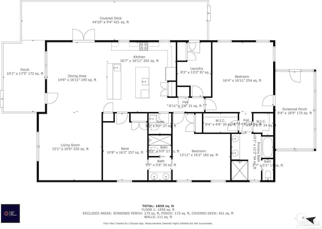 7515 Whiting Acres Ln, Milton, FL 32570 - view of property floor plan
