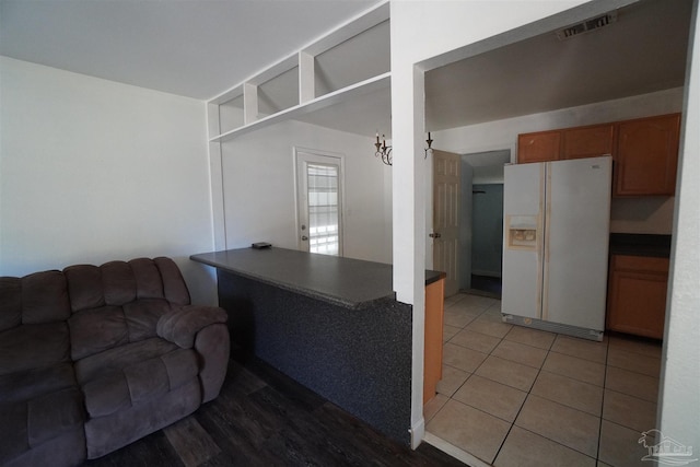 view of tiled living room