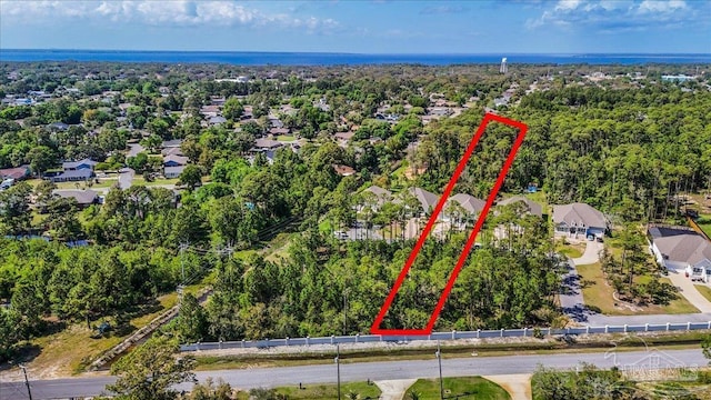 aerial view featuring a residential view