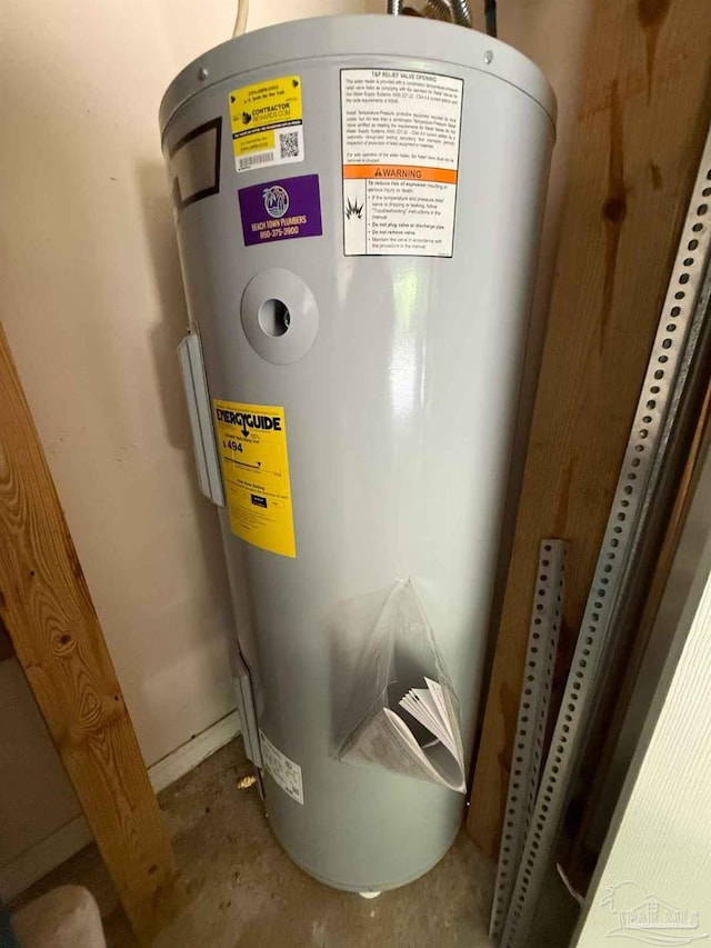 1640 Steven Dr, Gulf Breeze, FL 32563 - utility room with water heater