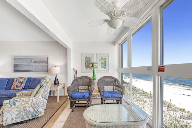 1007 W Beach Blvd Unit 53, Gulf Shores, AL 36542 - sunroom with view of water and beach