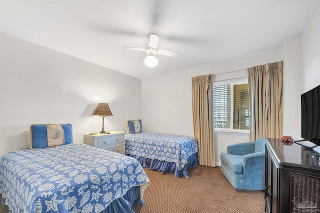 1007 W Beach Blvd Unit 53, Gulf Shores, AL 36542 - carpeted bedroom with ceiling fan