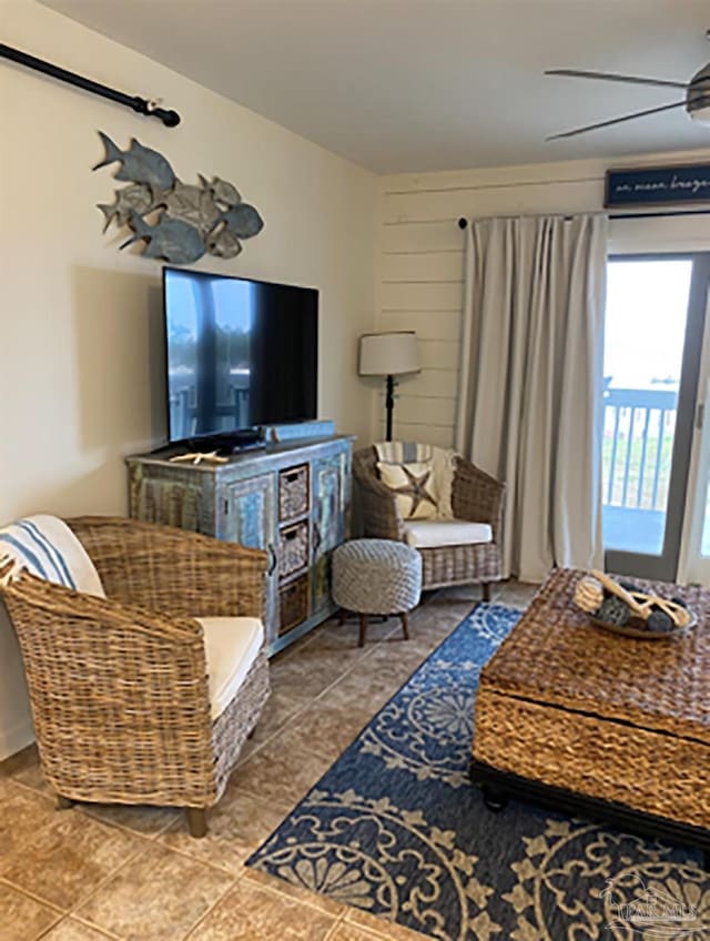 16310 Perdido Key Dr Unit 13A, Pensacola, FL 32507 - living area featuring plenty of natural light and a ceiling fan