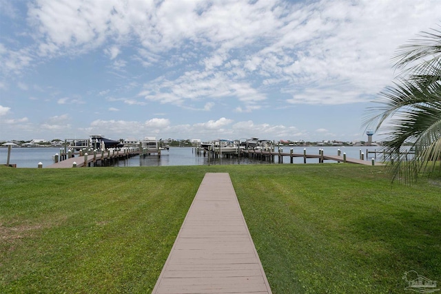 16310 Perdido Key Dr Unit 13A, Pensacola, FL 32507 - dock with a yard, a water view, and boat lift