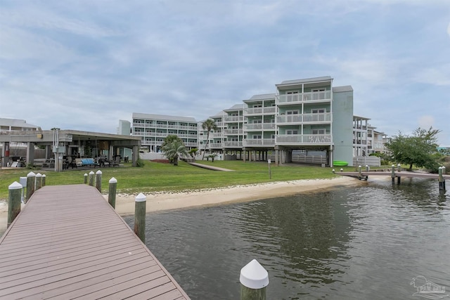 16310 Perdido Key Dr Unit 13A, Pensacola, FL 32507 - dock with a water view and a lawn