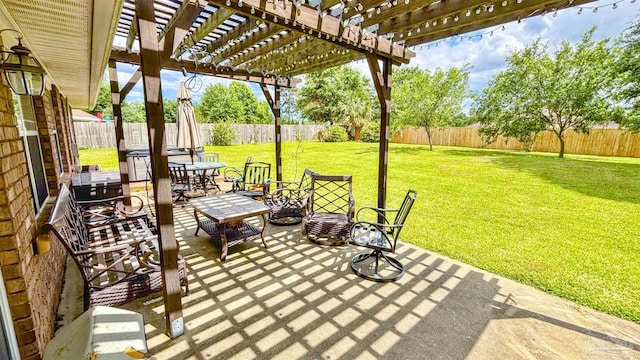 6214 Plum Orchard Way, Crestview, FL 32536 - view of patio with a pergola and outdoor dining space