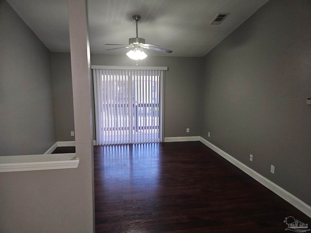 2201 Scenic Hwy Unit E-7, Pensacola, FL 32503 - unfurnished room with a ceiling fan, wood finished floors, and baseboards