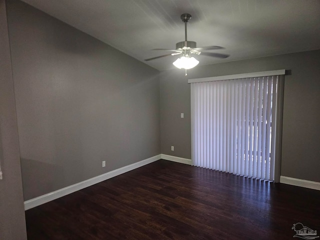 2201 Scenic Hwy Unit E-7, Pensacola, FL 32503 - spare room with ceiling fan, wood finished floors, and baseboards