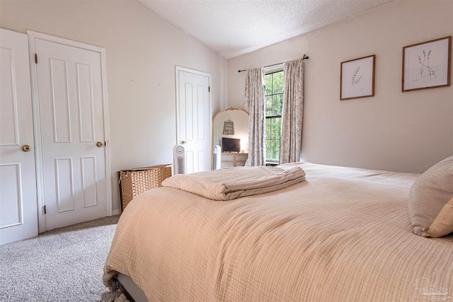 1314 Foxborough Dr, Pensacola, FL 32514 - carpeted bedroom featuring lofted ceiling and a textured ceiling