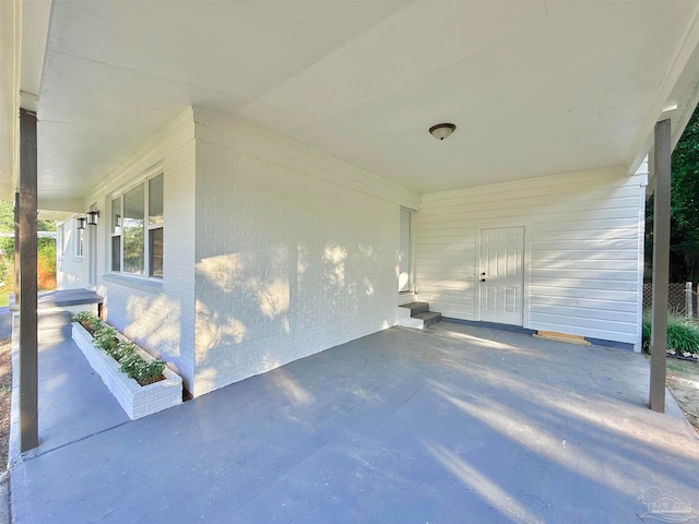 view of patio / terrace featuring covered porch