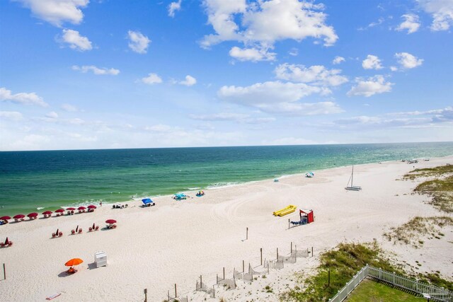 property view of water with a view of the beach