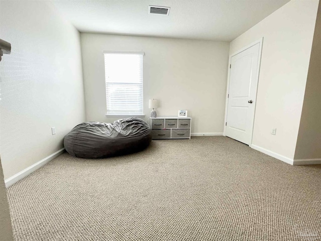 sitting room with carpet