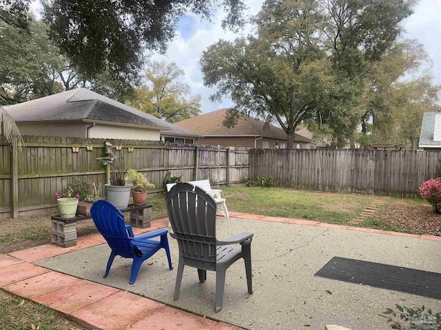 view of patio / terrace with a fenced backyard