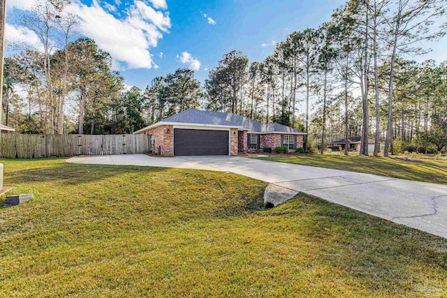 view of home's exterior featuring a yard and a garage