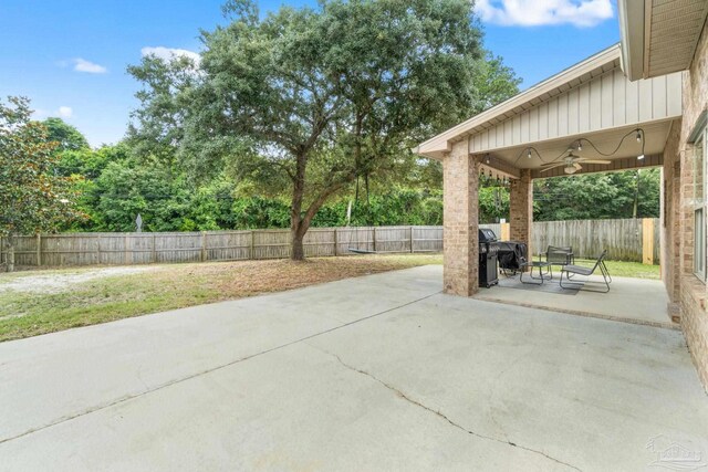 1824 Lindsey Magnolia Ct, Navarre, FL 32566 - view of patio / terrace with ceiling fan