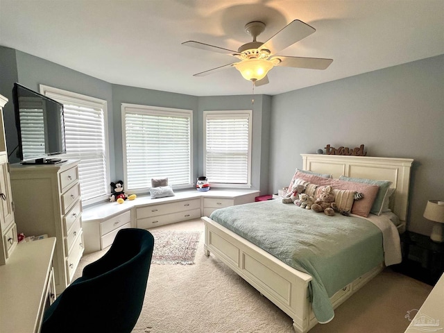39 Blithewood Dr, Pensacola, FL 32514 - bedroom with light colored carpet and a ceiling fan