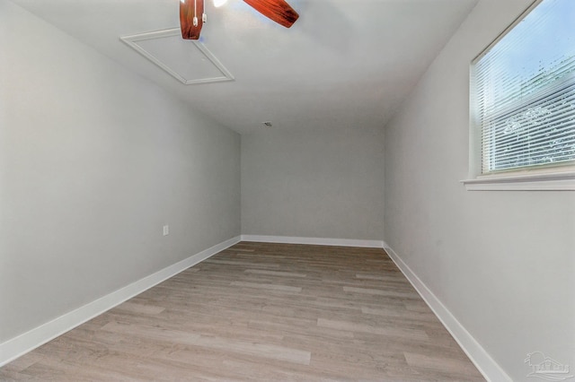 6257 Mohawk Trl, Milton, FL 32583 - bonus room featuring attic access, light wood-style flooring, and baseboards