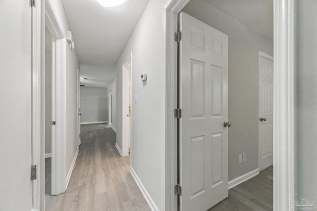 6257 Mohawk Trl, Milton, FL 32583 - hallway featuring light wood-type flooring and baseboards