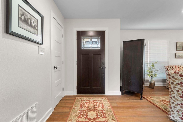 entryway featuring light hardwood / wood-style flooring