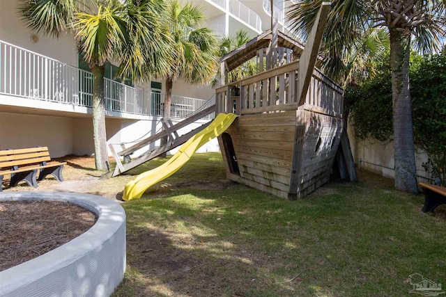 view of jungle gym