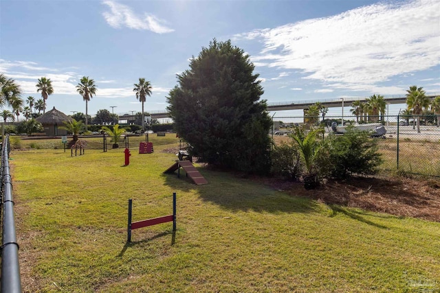 view of home's community with a lawn