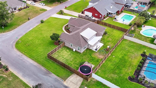 4121 Castle Gate Dr, Pace, FL 32571 - aerial view of residential area with a pool
