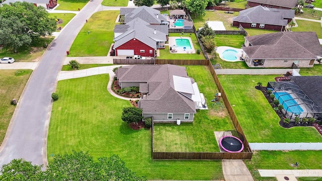 4121 Castle Gate Dr, Pace, FL 32571 - aerial perspective of suburban area featuring a pool