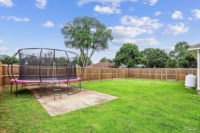 4121 Castle Gate Dr, Pace, FL 32571 - view of yard with a trampoline and a patio area
