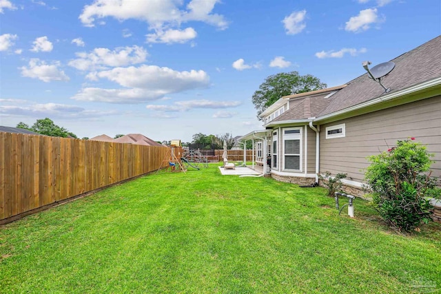 4121 Castle Gate Dr, Pace, FL 32571 - view of yard with a playground and a patio