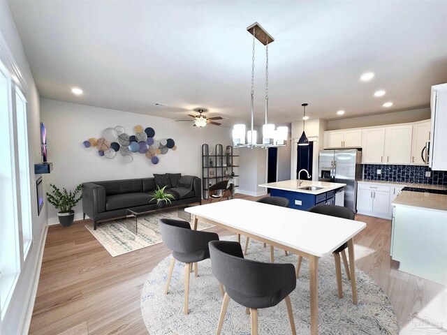 kitchen featuring appliances with stainless steel finishes, white cabinetry, and decorative backsplash