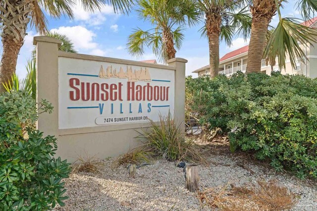7464 Sunset Harbor Dr Unit 133, Navarre Beach, FL 32566 - view of community / neighborhood sign