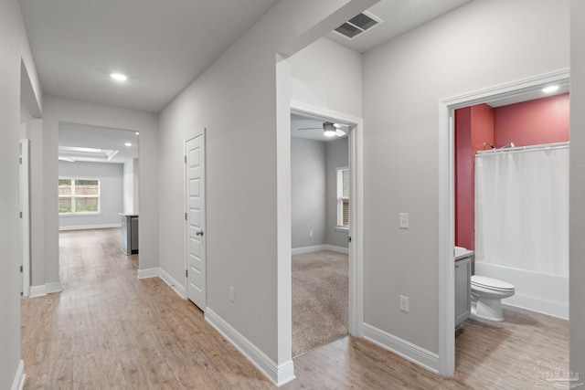 3594 Whitetail Ln, Pensacola, FL 32526 - corridor featuring light wood-type flooring and recessed lighting