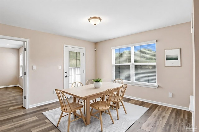 6459 E Quarry Dr, Elberta, AL 36530 - dining space with wood finished floors and baseboards