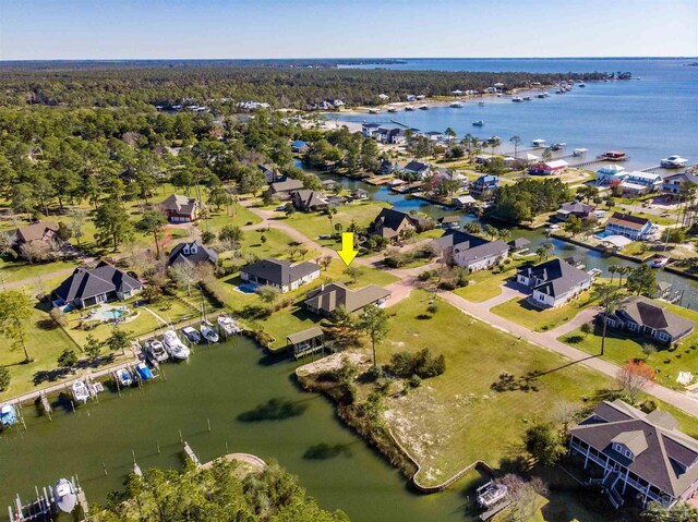 6459 E Quarry Dr, Elberta, AL 36530 - aerial view of property's location featuring a nearby body of water and nearby suburban area
