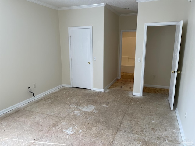 interior space with ornamental molding