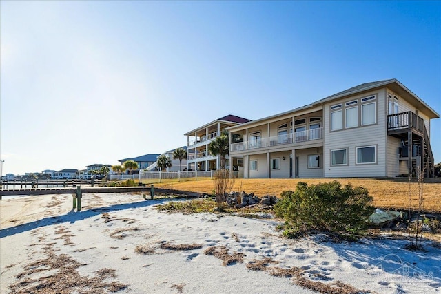 exterior space with a balcony