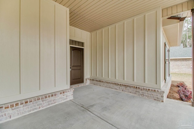 interior space with a patio area