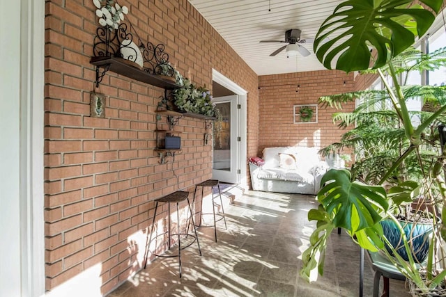 9348 Bell Ridge Dr, Pensacola, FL 32526 - view of patio / terrace with a ceiling fan